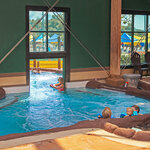 Guest enjoy calm time in hot tub at Massanutten indoor water park