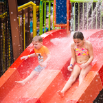 Children playing at the Massanutten indoor water park near me