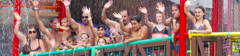 Families celebrating together at Massanutten WaterPark party packages