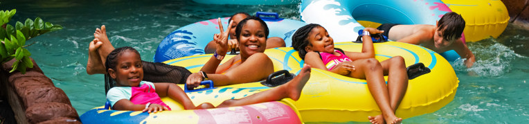 Season pass holders enjoying unlimited water park access at Massanutten Resort