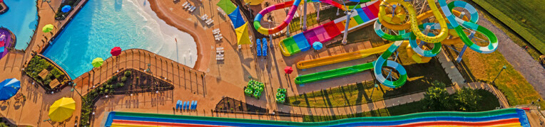 Families enjoying the Massanutten outdoor water park near me with slides and pools