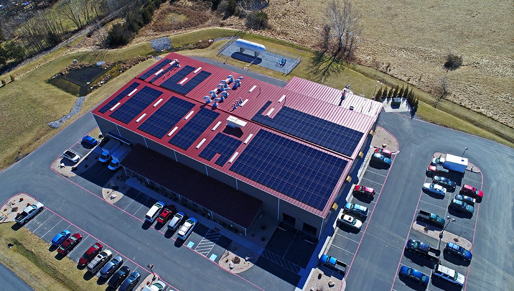 Laundry building solar array